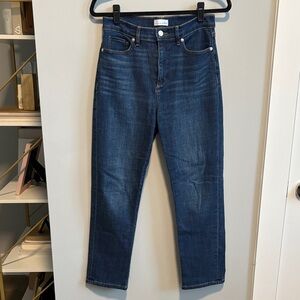 LOFT The Straight Crop Deep Blue Women's Ankle Jeans